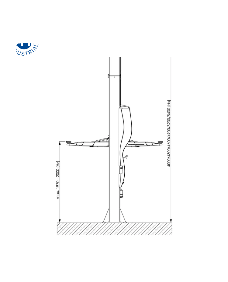 2-post lift 5500kg AMI | CZECHIA | EXTENDED SUPPORTS