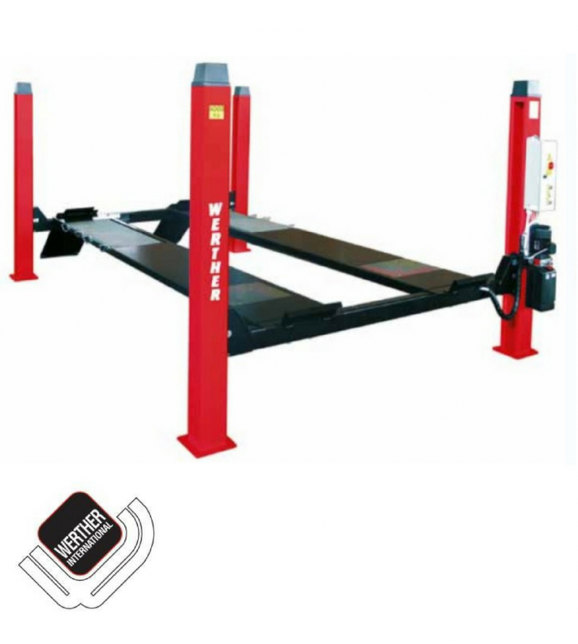 4-post lift 4000kg for wheel alignment WERTHER/400V