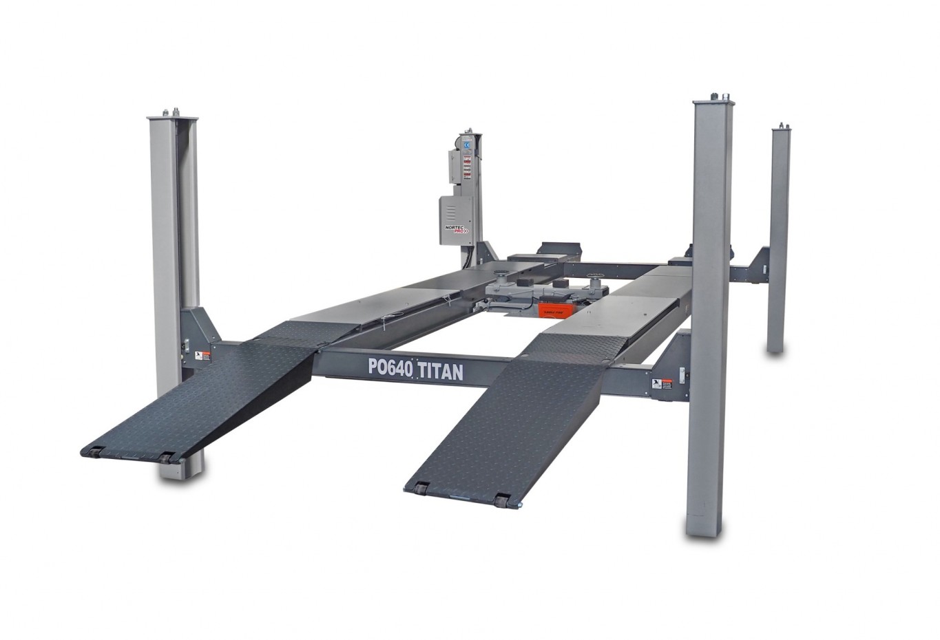 4-post lift 6400kg extended version for wheel alignment work NORTEC PRO