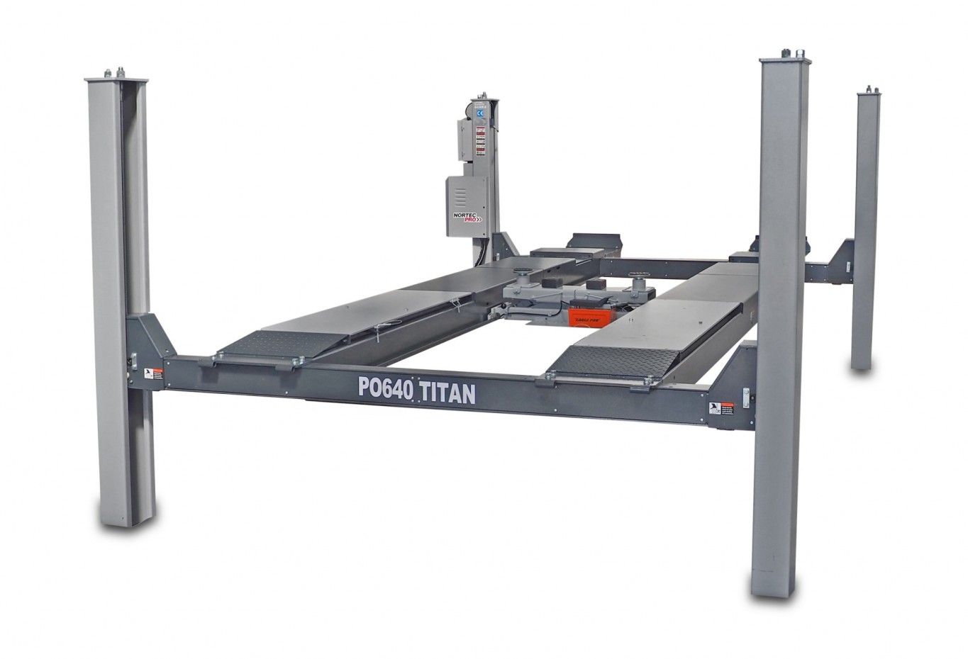 4-post lift 6400kg extended version for wheel alignment work NORTEC PRO