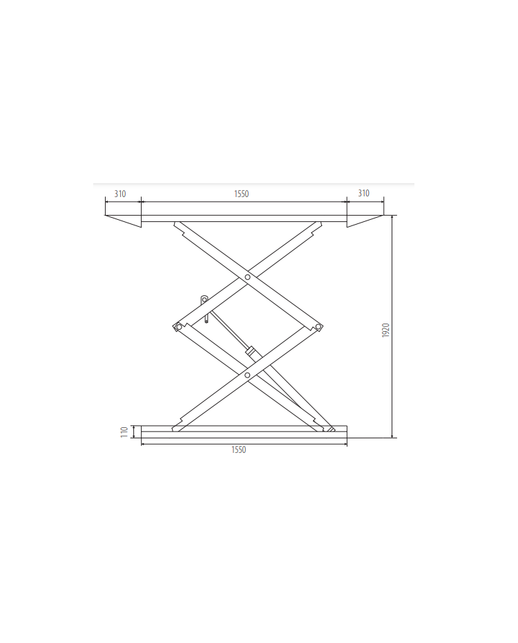 Overhead electro-hydraulic scissor lift 3T GRUBBER XL300 400V