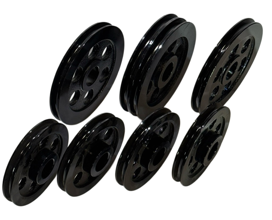 Set of pulleys for a four-post lift